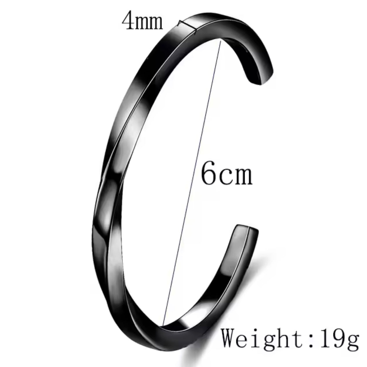 Stainless Steel Black Bangle Kara Bracelets for Men