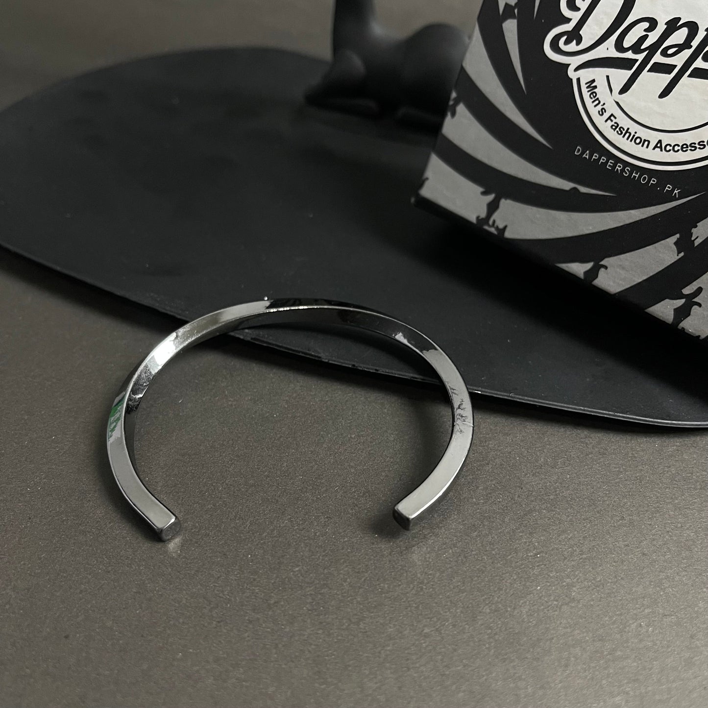 Stainless Steel Black Bangle Kara Bracelets for Men