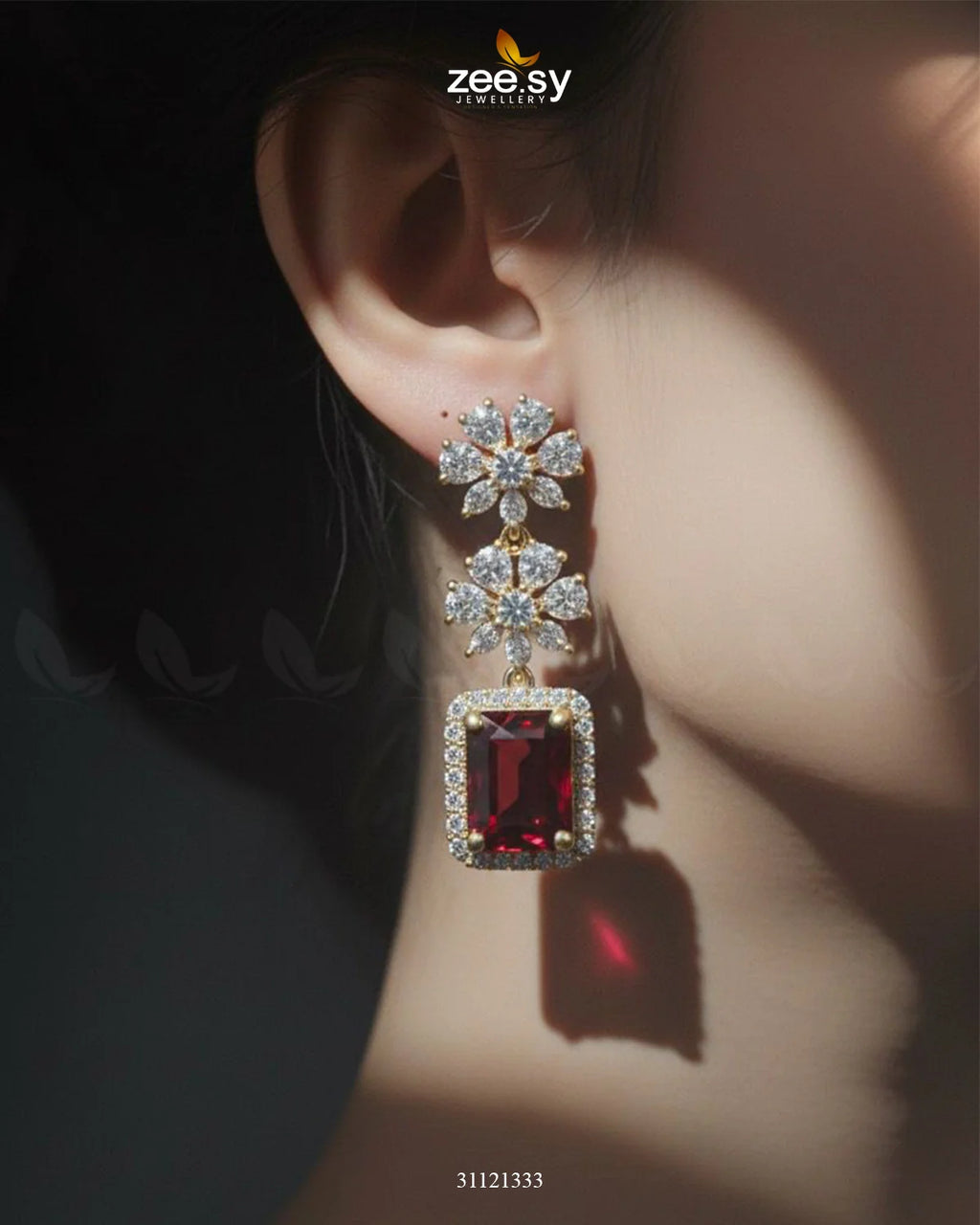 Dainty Crystal Cluster Necklace Set