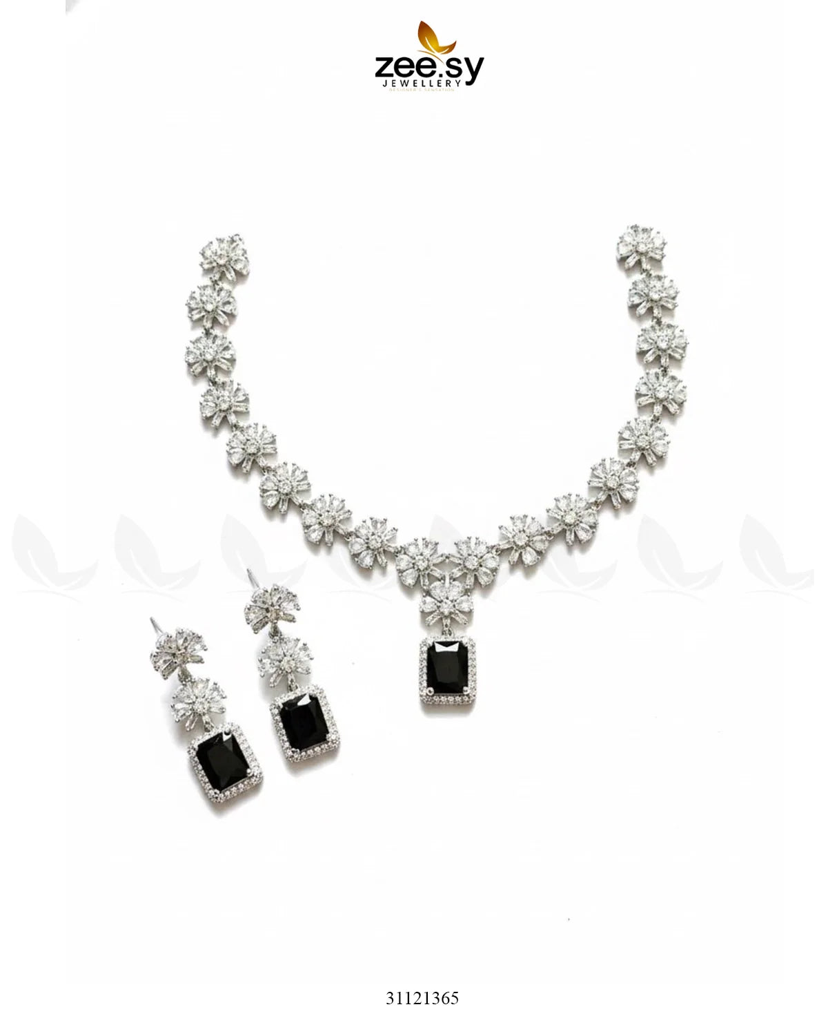 Dainty Crystal Cluster Necklace Set