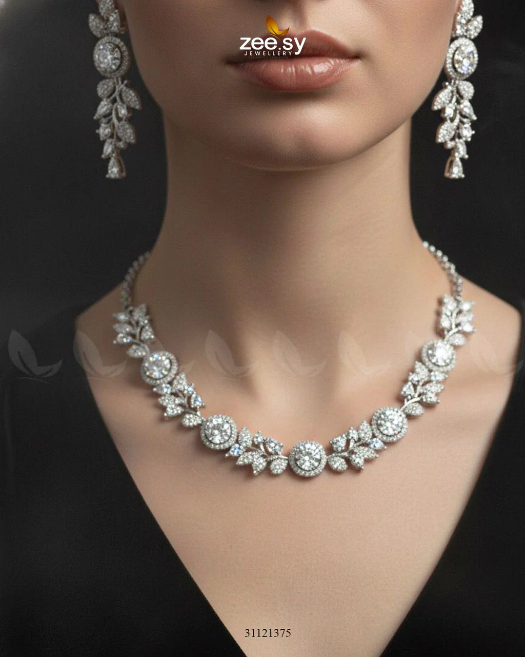 Exquisite Floral Necklace Set