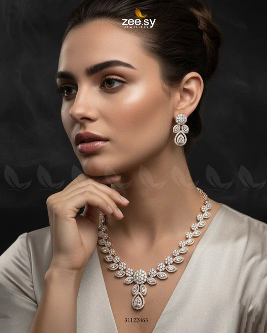 Floral Gilded Sentimental Cluster Necklace