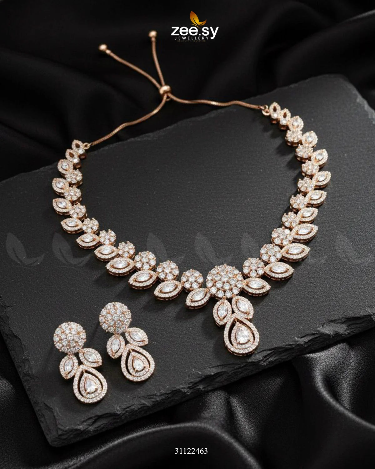 Floral Gilded Sentimental Cluster Necklace