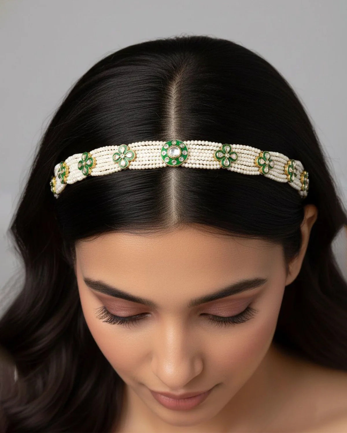 Gilded Perpetual Gemstone Sheesh Patti