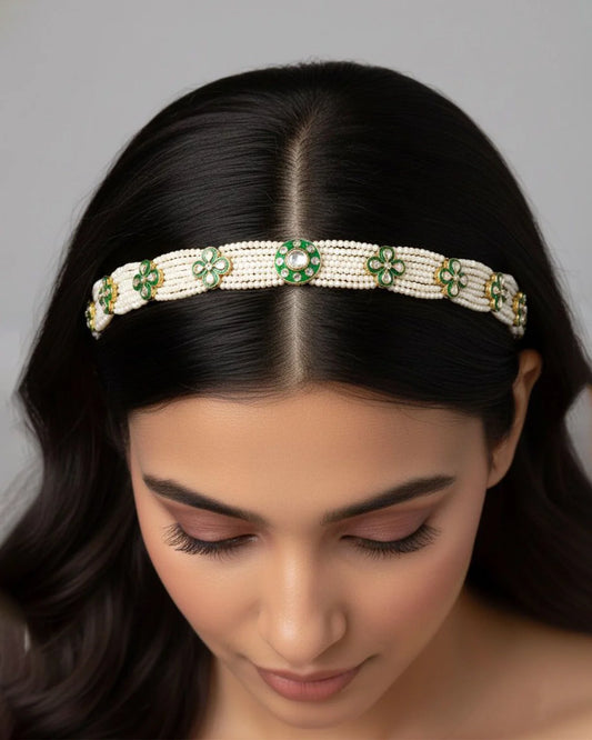 Gilded Perpetual Gemstone Sheesh Patti