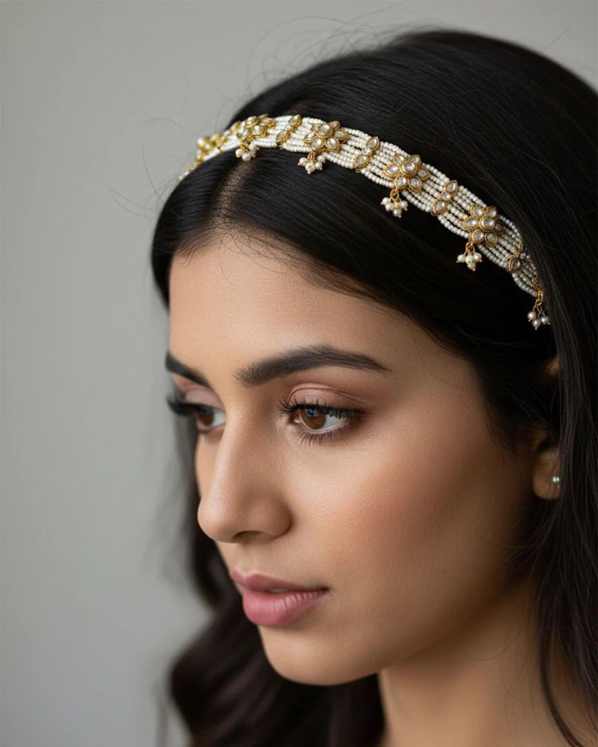 Hairloon Broad Floral Sheesh Patti