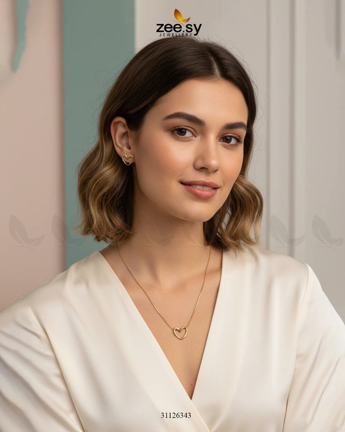 Hallow Heart Pendant Set