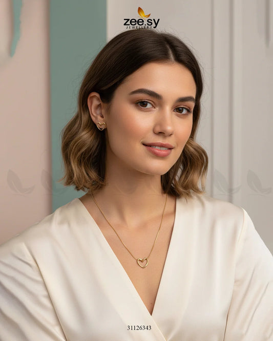 Hallow Heart Pendant Set