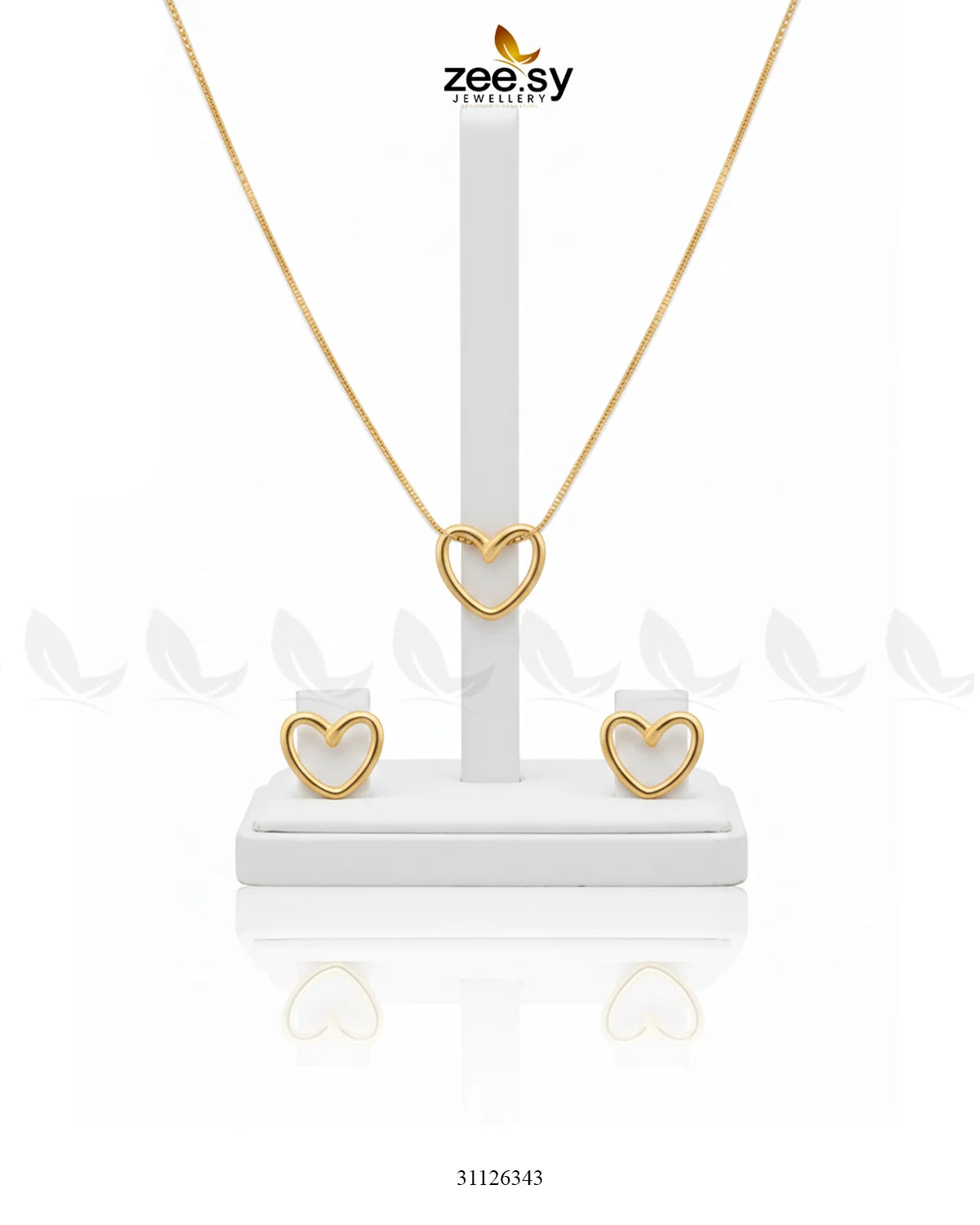 Hallow Heart Pendant Set