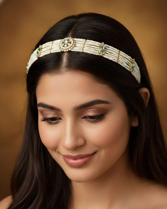 Sovereign Pearl Forehead Sheesh Patti